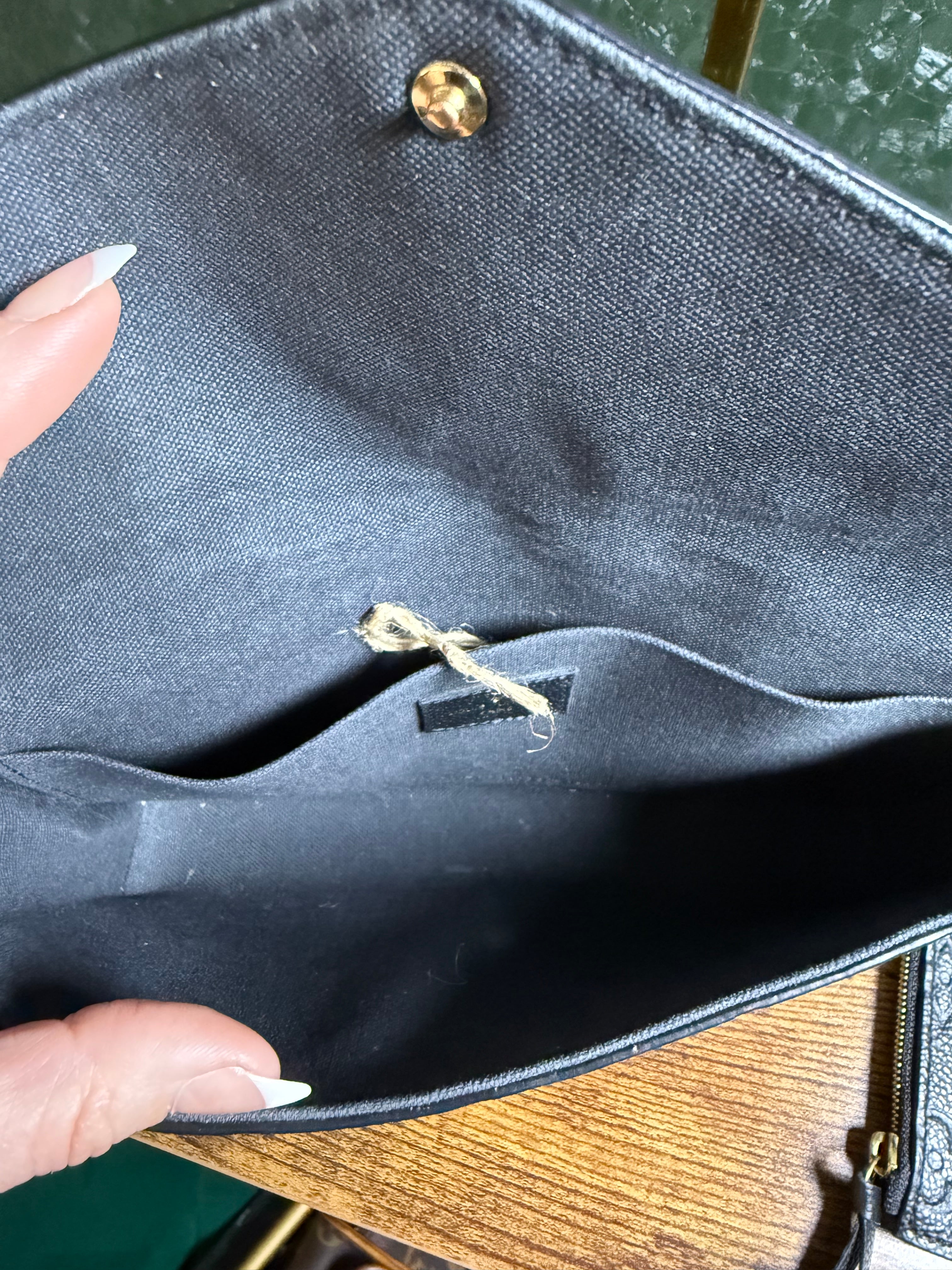 Louis Vuitton Félicie Pochette Black Monogram Empreinte Chain Wallet Crossbody