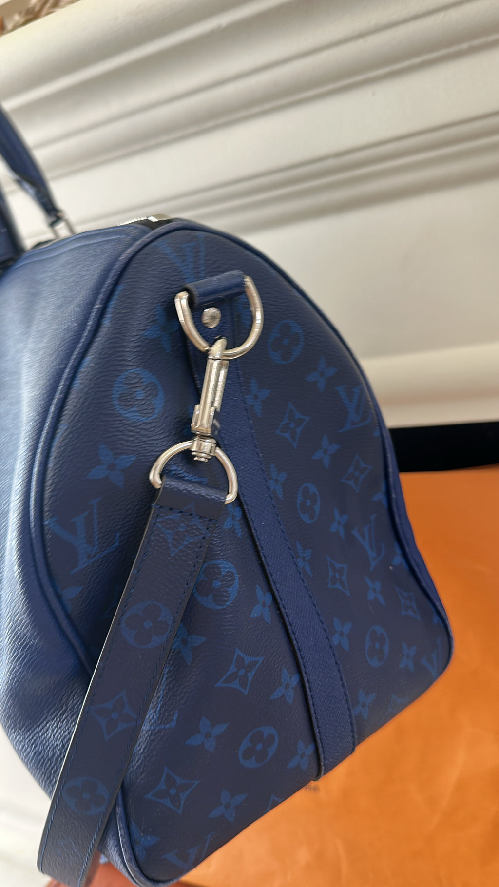 LOUIS VUITTON Keepall Bandouliere 50 Pacific Blue
