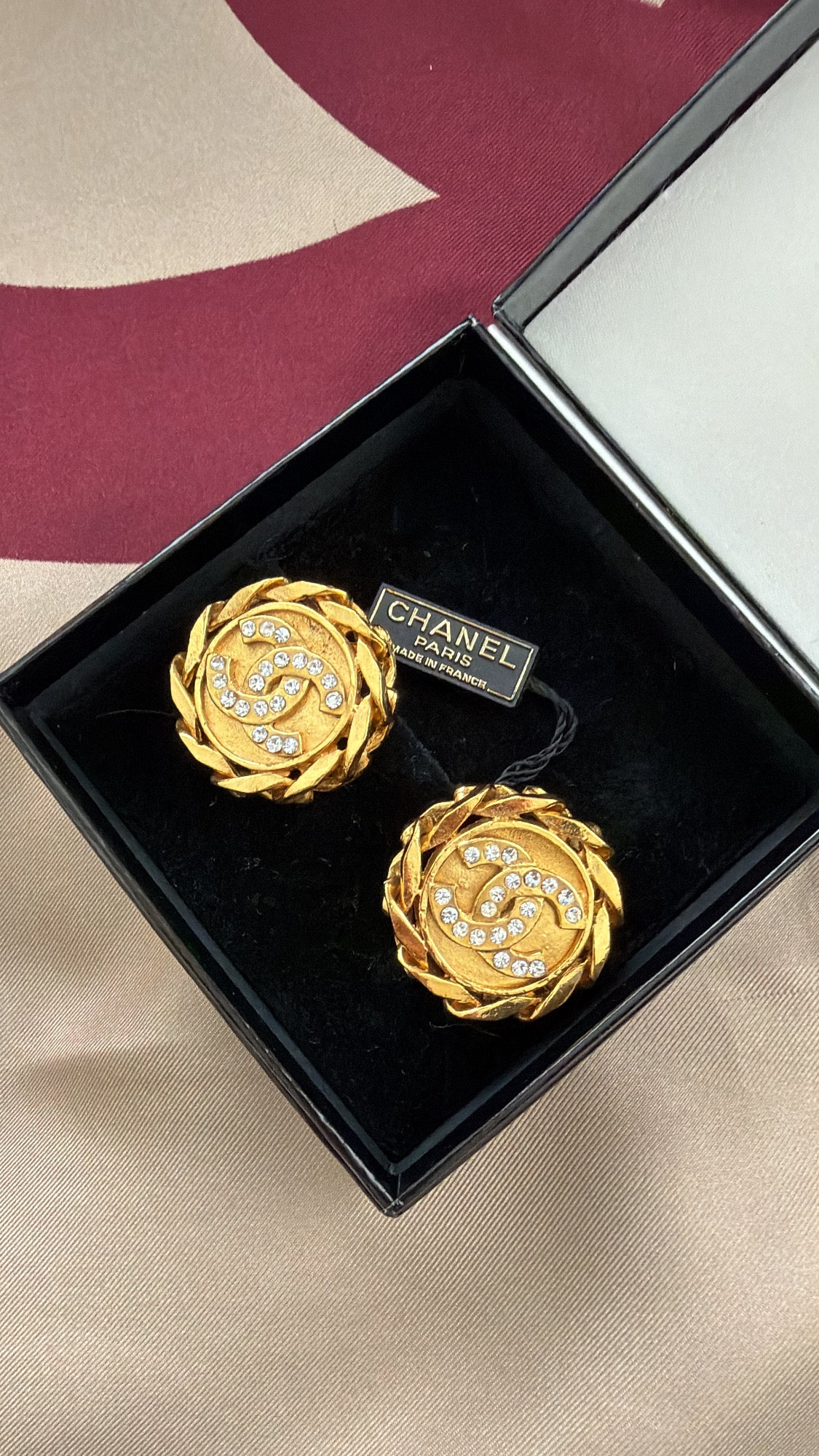 Authentic Chanel Coco Mark clip-on