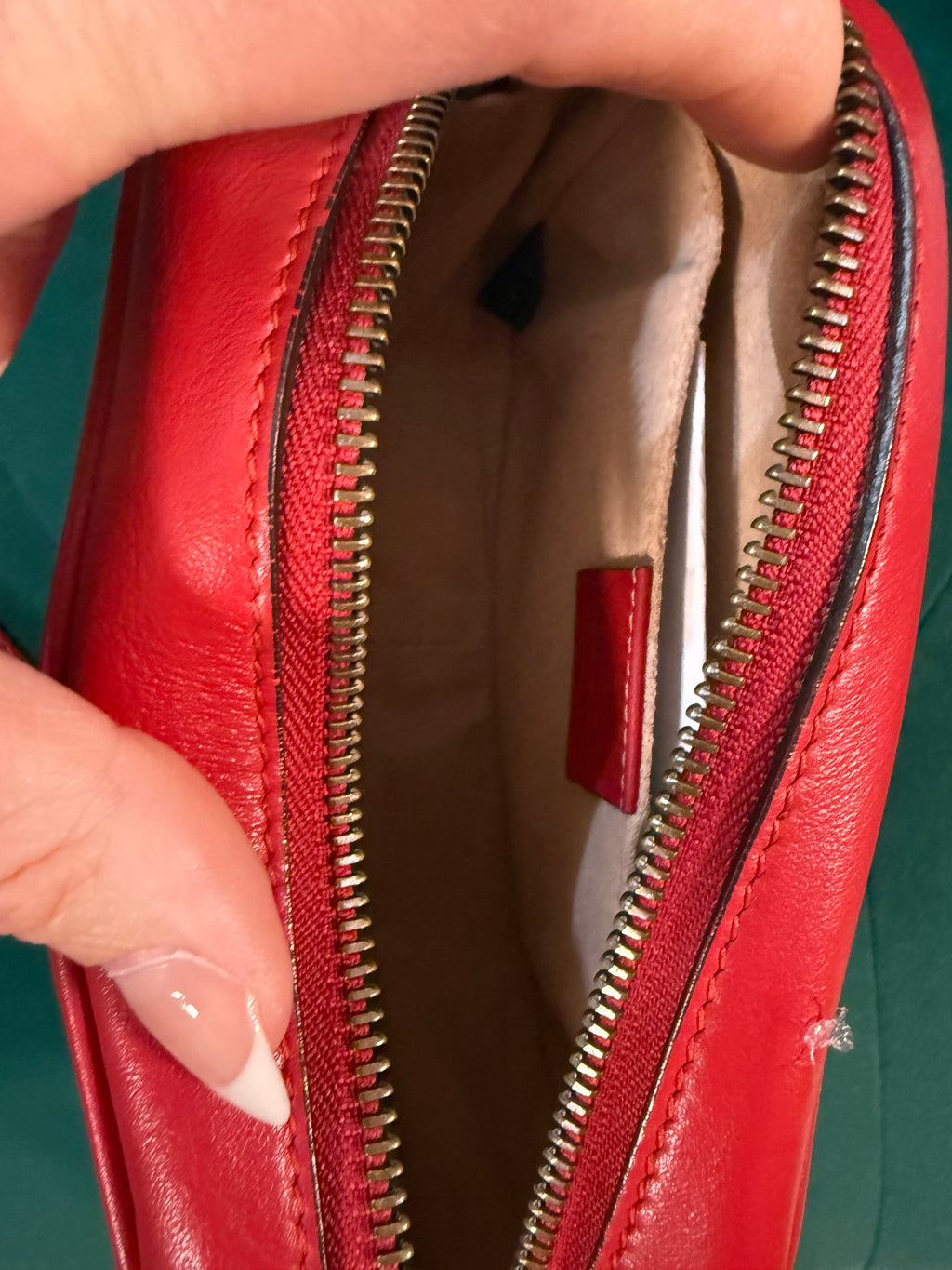 Gucci Marmont Mini Camera Bag – Red Leather, Gold Hardware