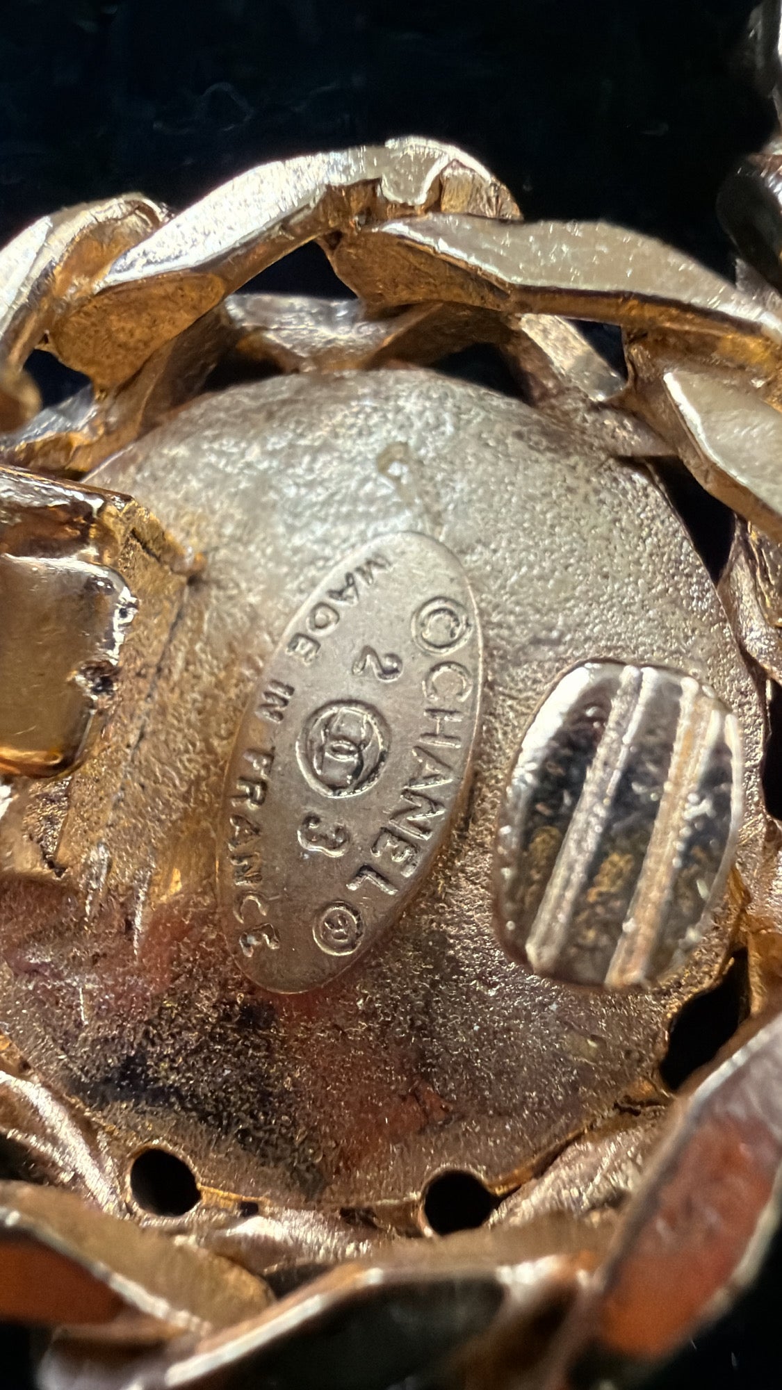 Authentic Chanel Coco Mark clip-on