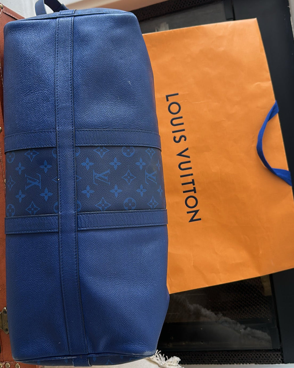 LOUIS VUITTON Keepall Bandouliere 50 Pacific Blue