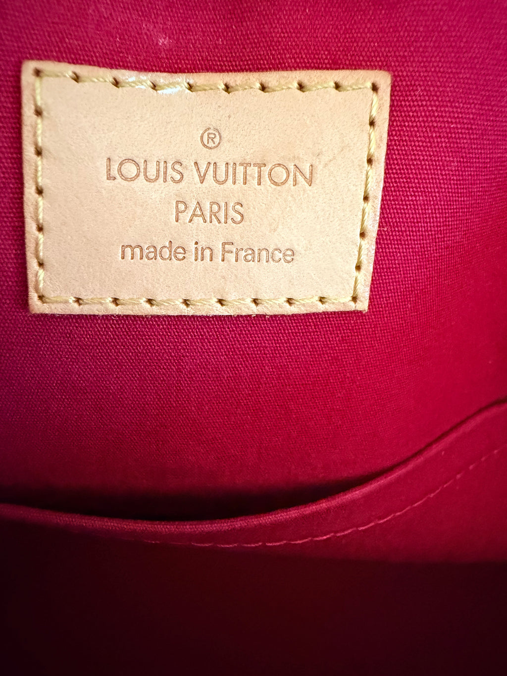Louis Vuitton Vernis Tote Bag | Red Patent Monogram Shoulder Bag | LV Glossy Leather Tote