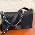 CHANEL Boy Bag Quilted M Leather | Medium Flap Crossbody | Authentic Preloved Designer Handbag