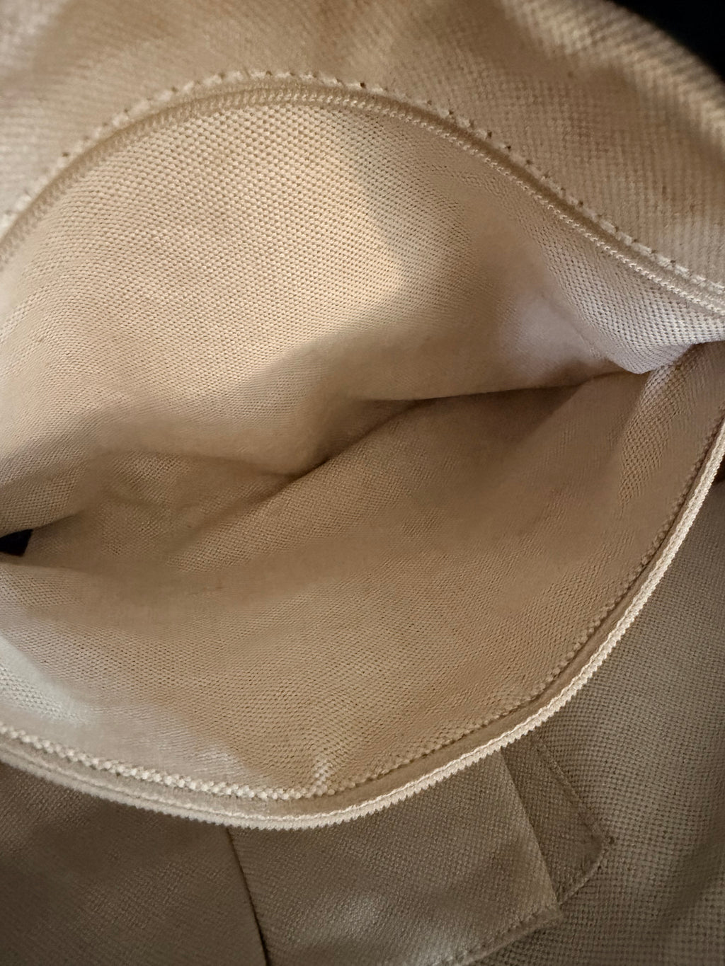 Gucci GG Canvas Shoulder Bag Black Leather Trim Gold Hardware