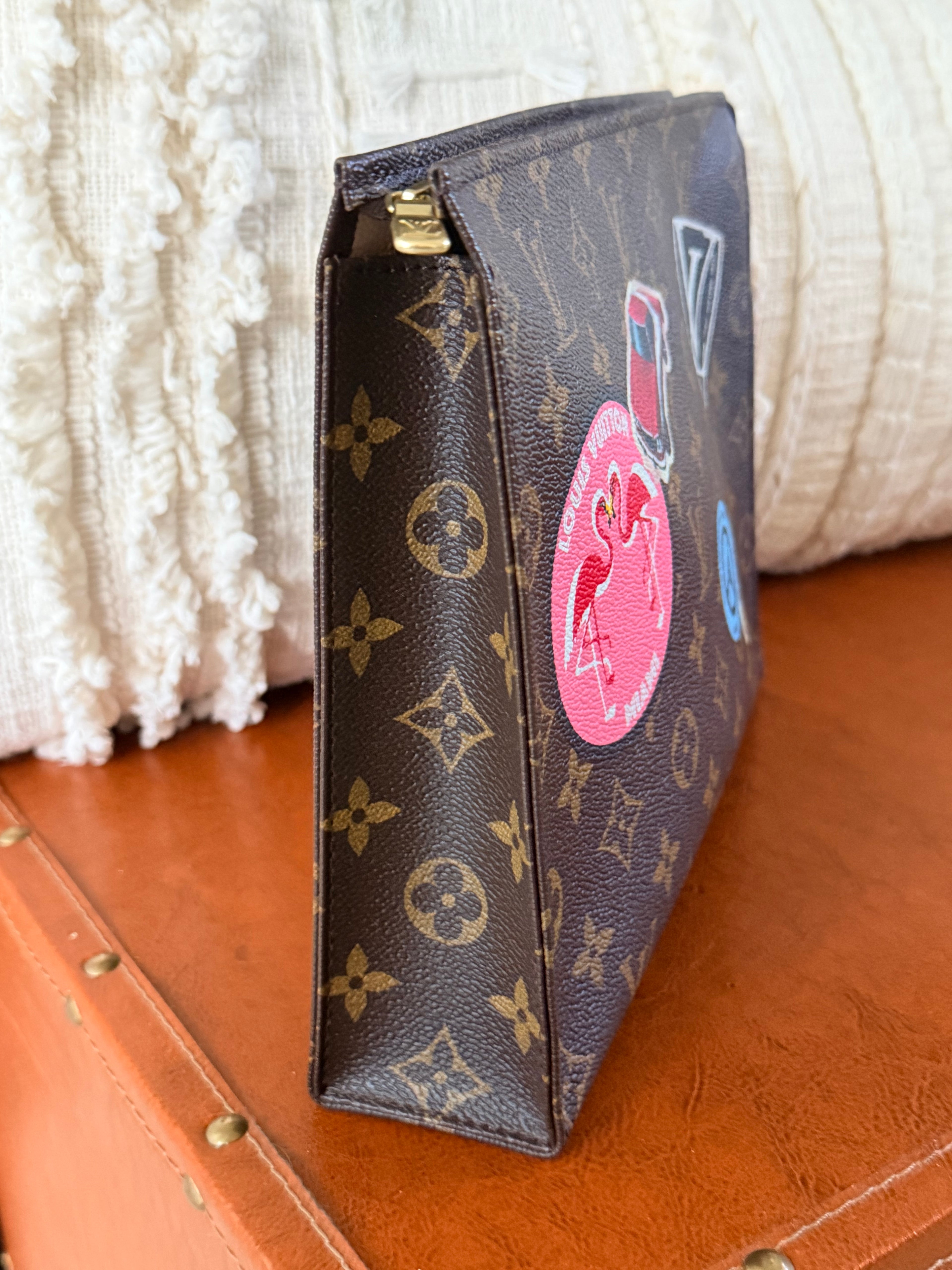 LOUIS VUITTON Limited Edition Monogram Canvas World Tour toiletry 26 Cosmetic Pouch