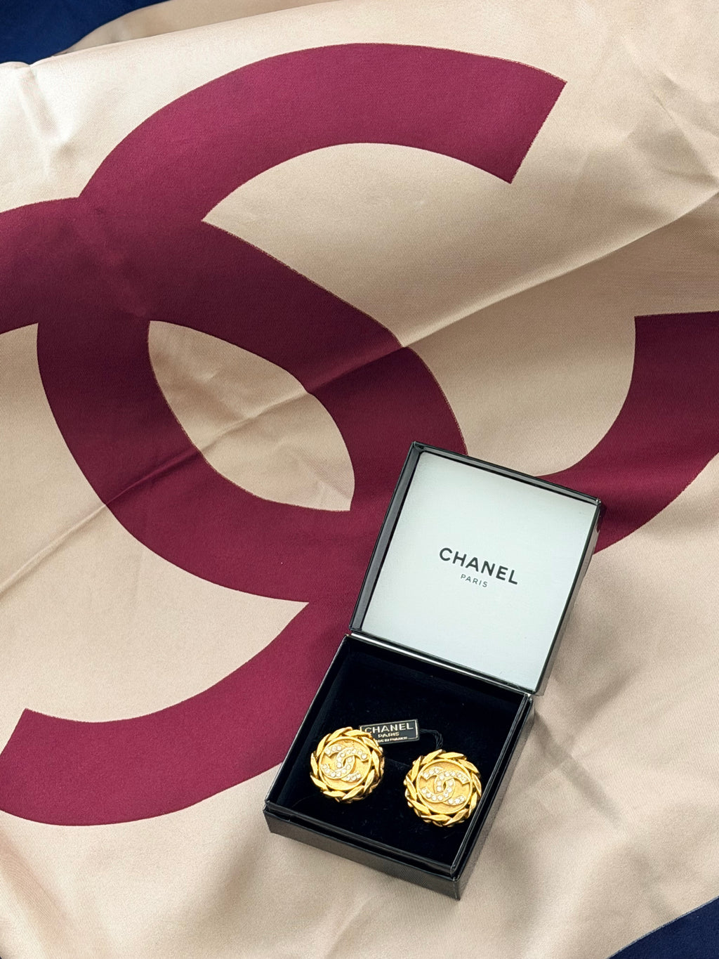 Authentic Chanel Coco Mark clip-on