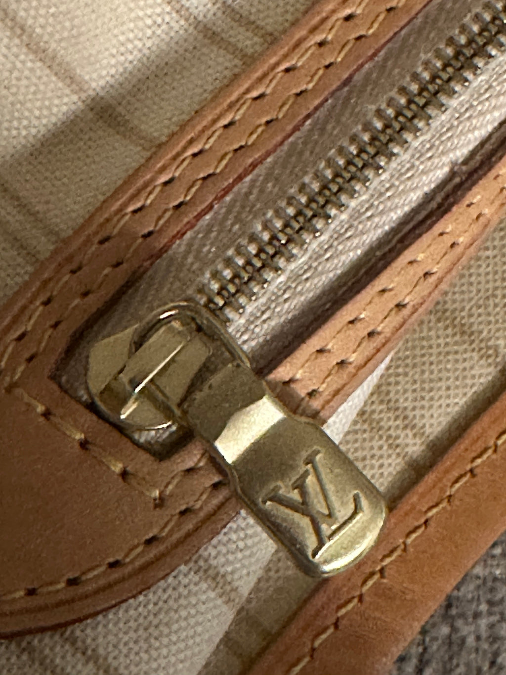 LOUIS VUITTON Neverfull MM Damier Azur Tote Bag – Classic Designer Shoulder Tote