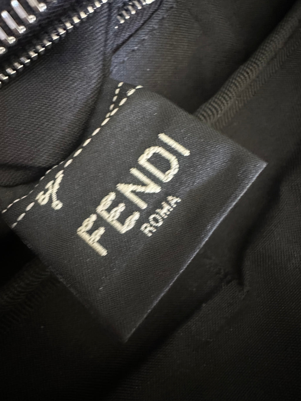 FENDI FF Embossed Leather Belt Bag – Brown Zucca Monogram Crossbody Waist Bag