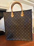 LOUIS VUITTON Sac Plat Tote – Monogram Canvas with Vachetta Handles