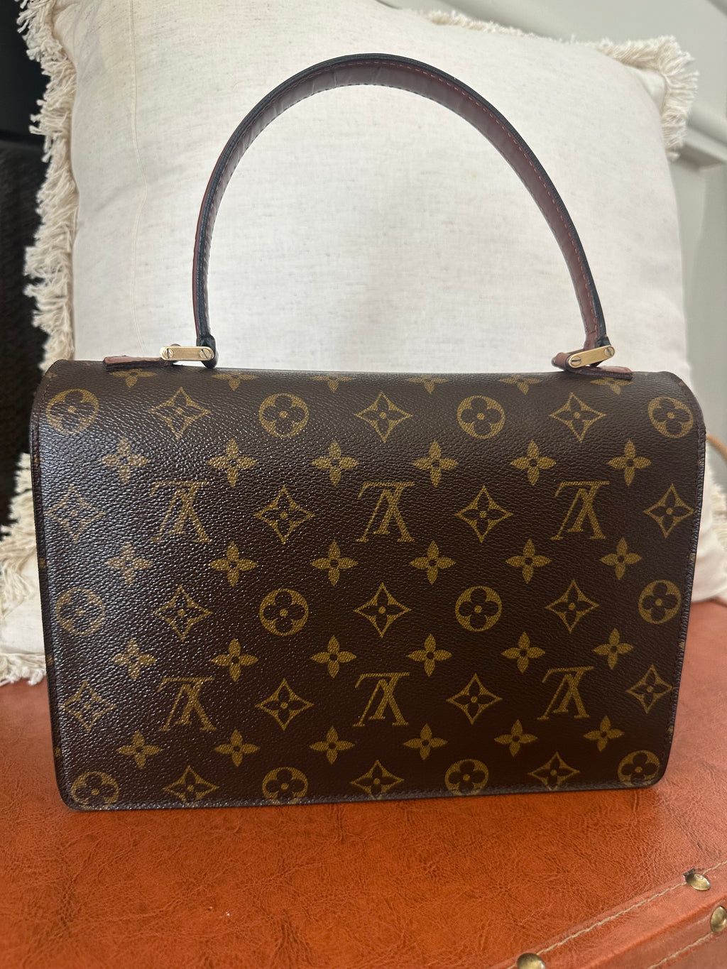 LOUIS VUITTON Monogram Canvas Monceau Bag