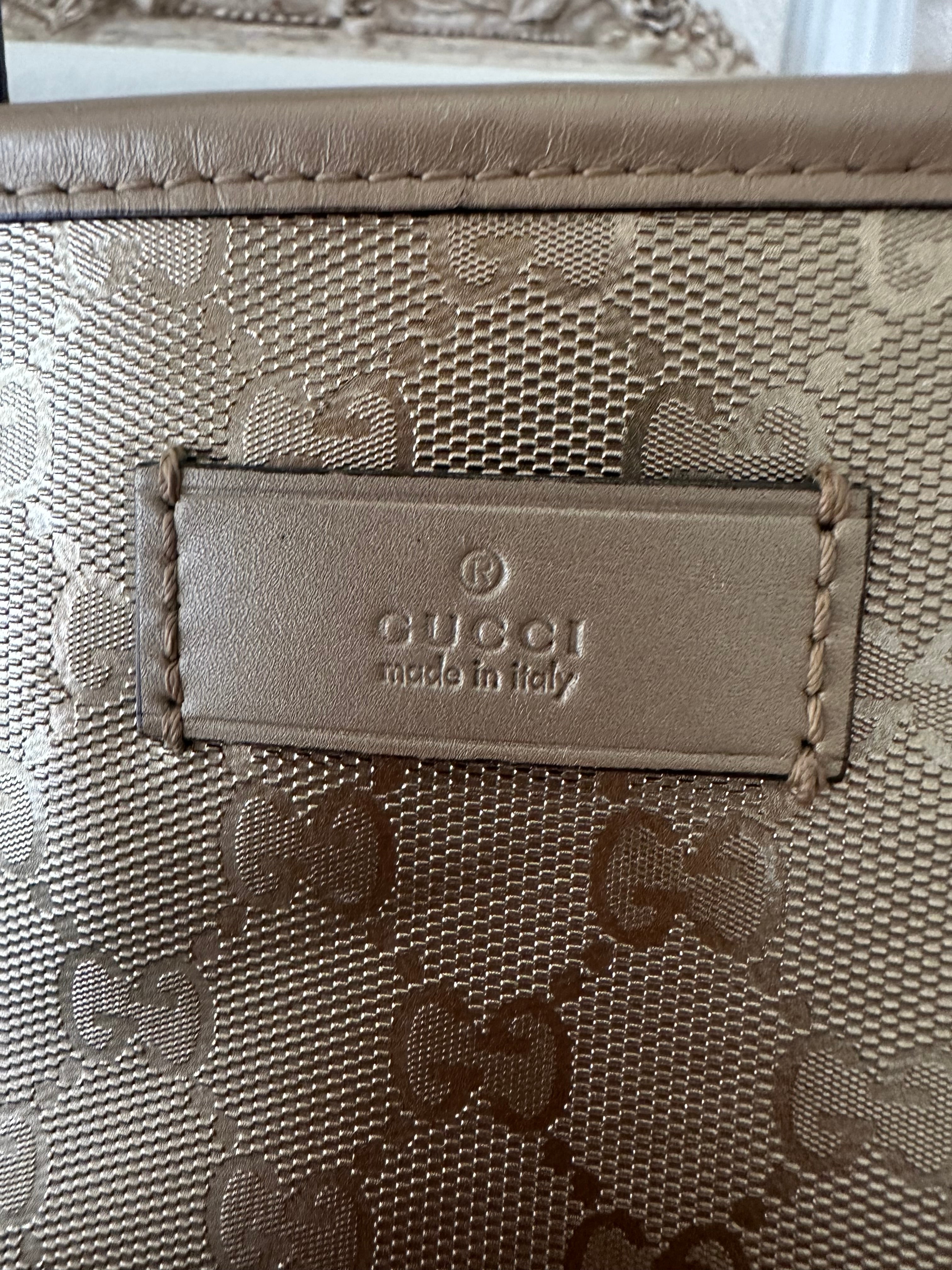 GUCCI Gold GG Imprime Supreme Tote
