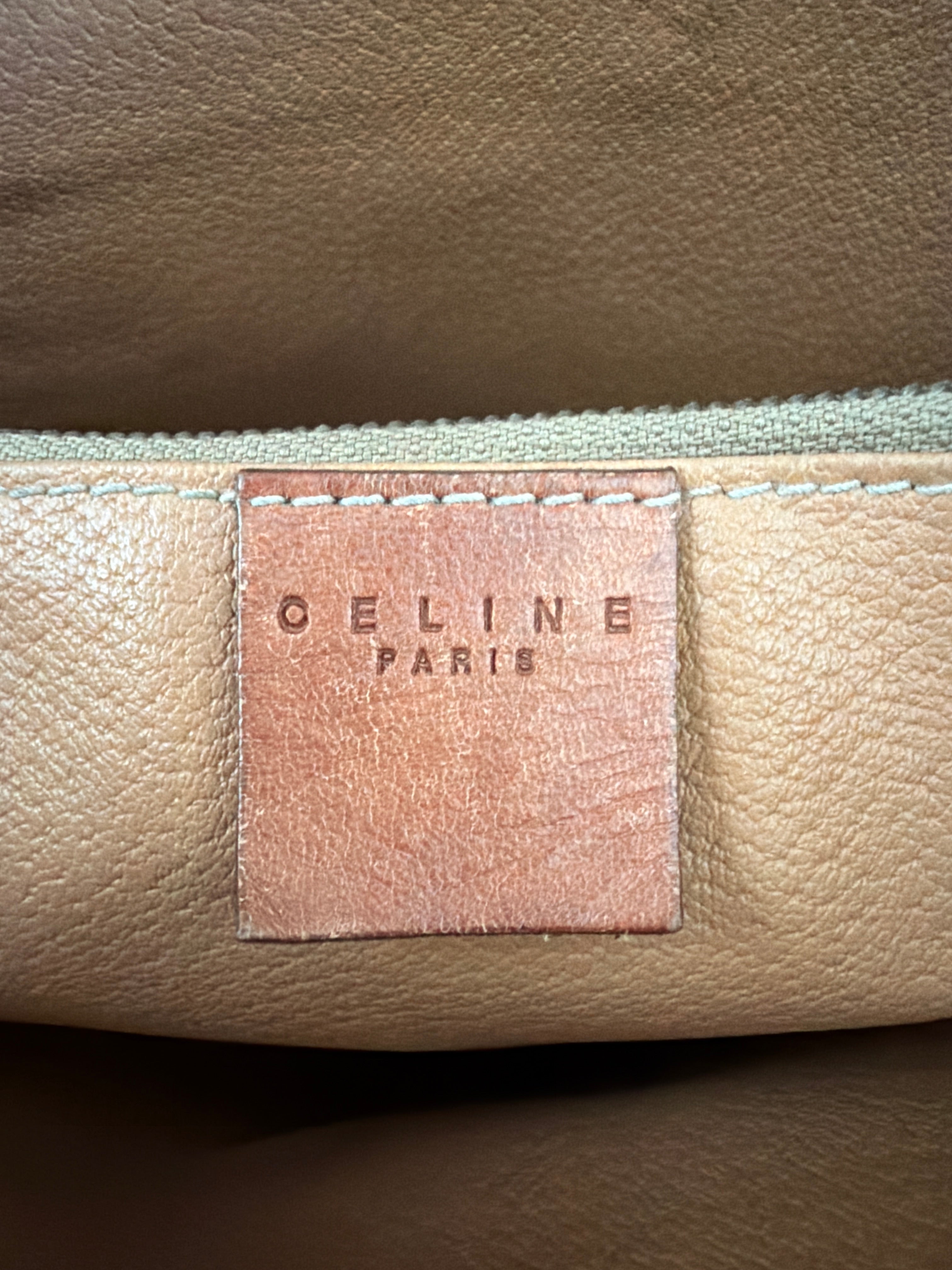 Celine Macadam Pattern Canvas Bucket Tote Shoulder
