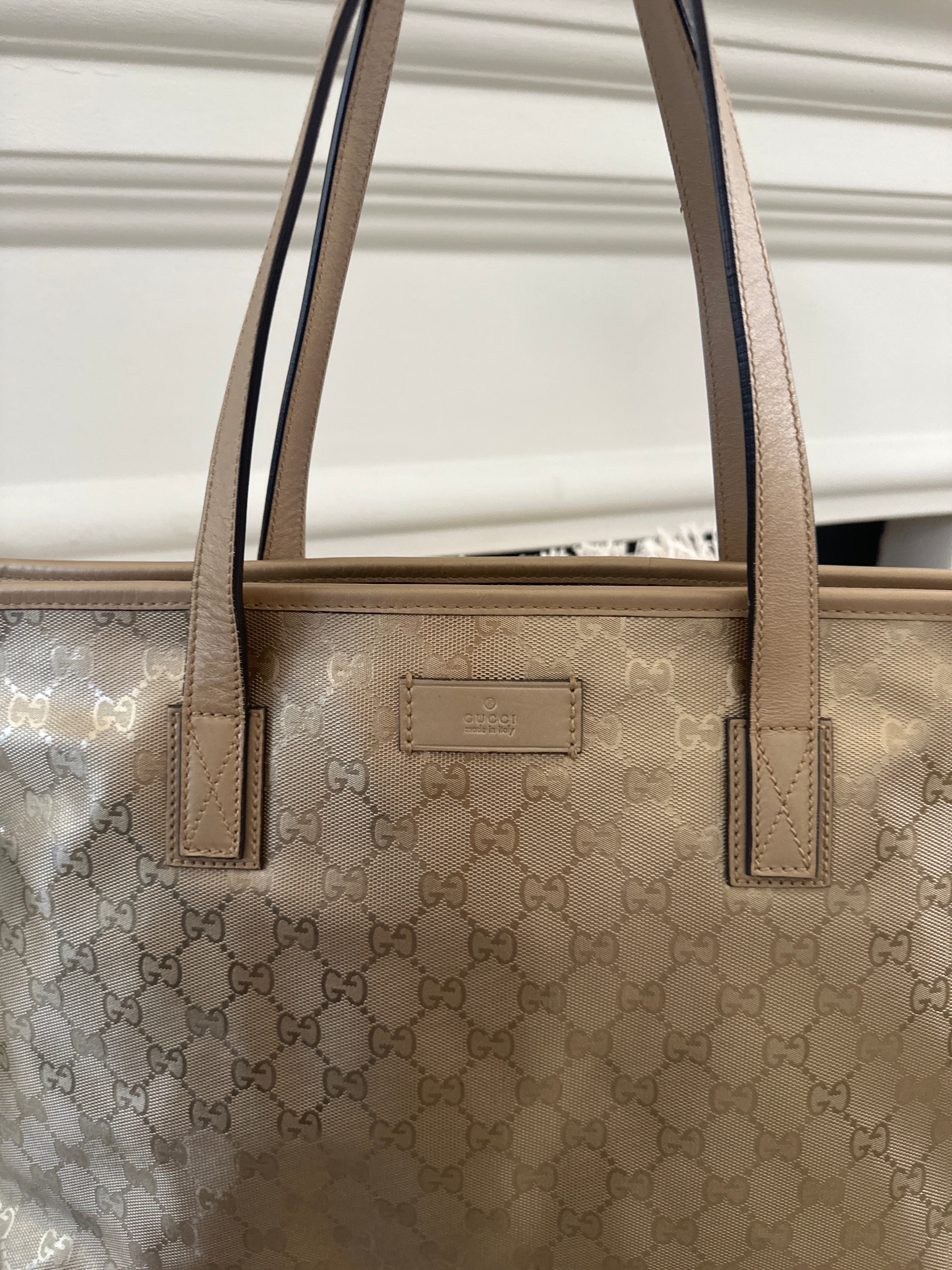 GUCCI Gold GG Imprime Supreme Tote