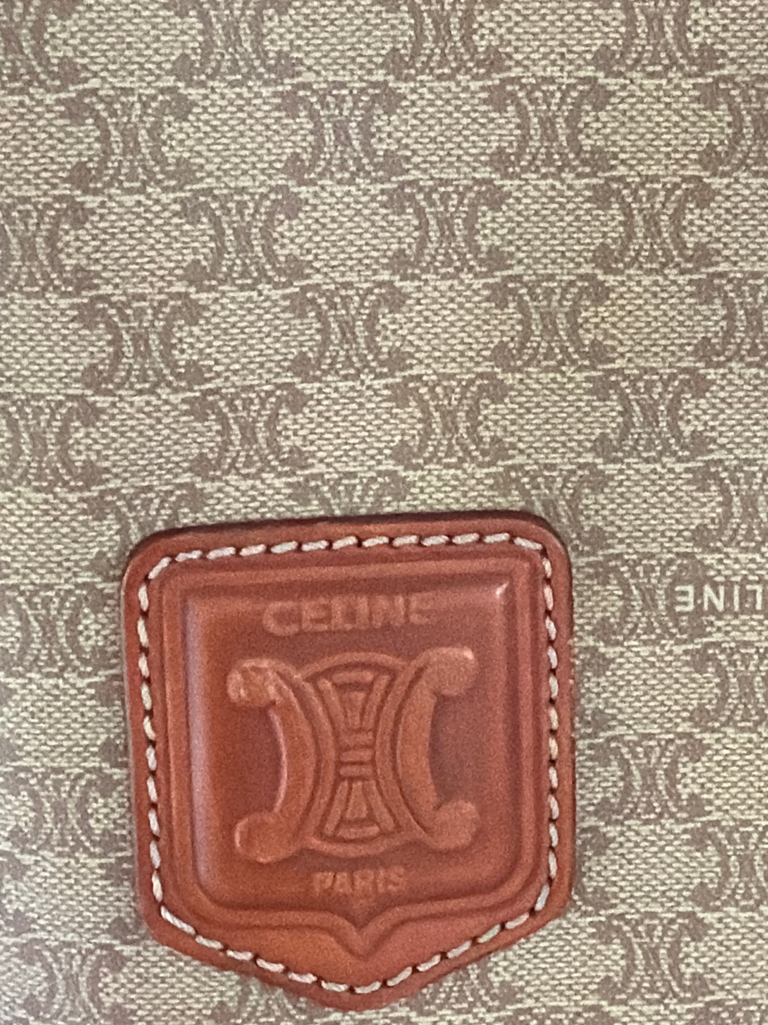 Celine Macadam Pattern Canvas Bucket Tote Shoulder