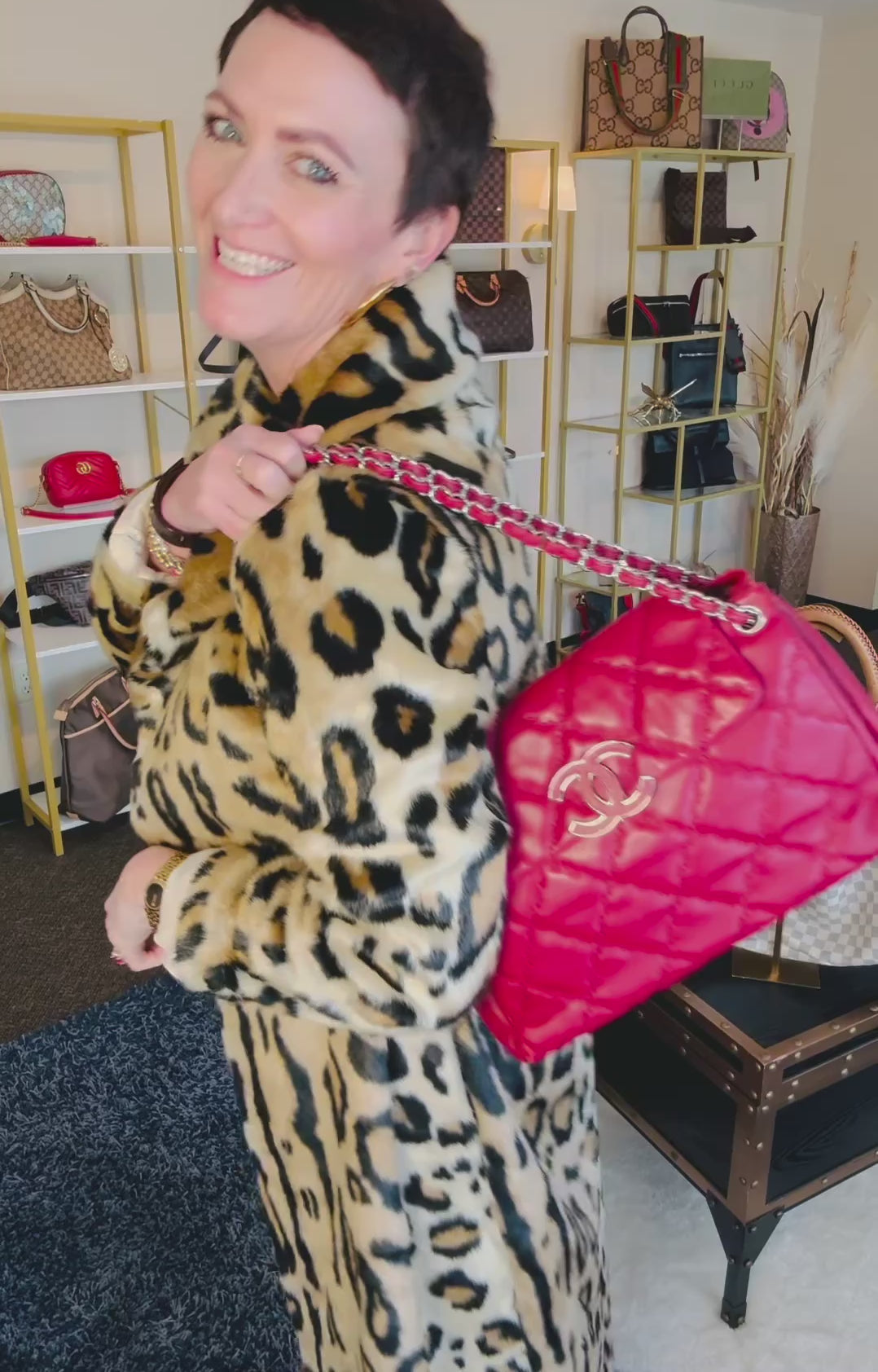 Fuchsia Pink Quilted Calfskin | Silver Hardware | c. 2012